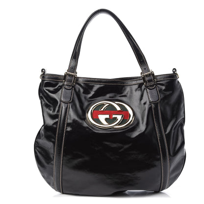 Gucci Dialux Medium Britt Tote Black 1 of 7