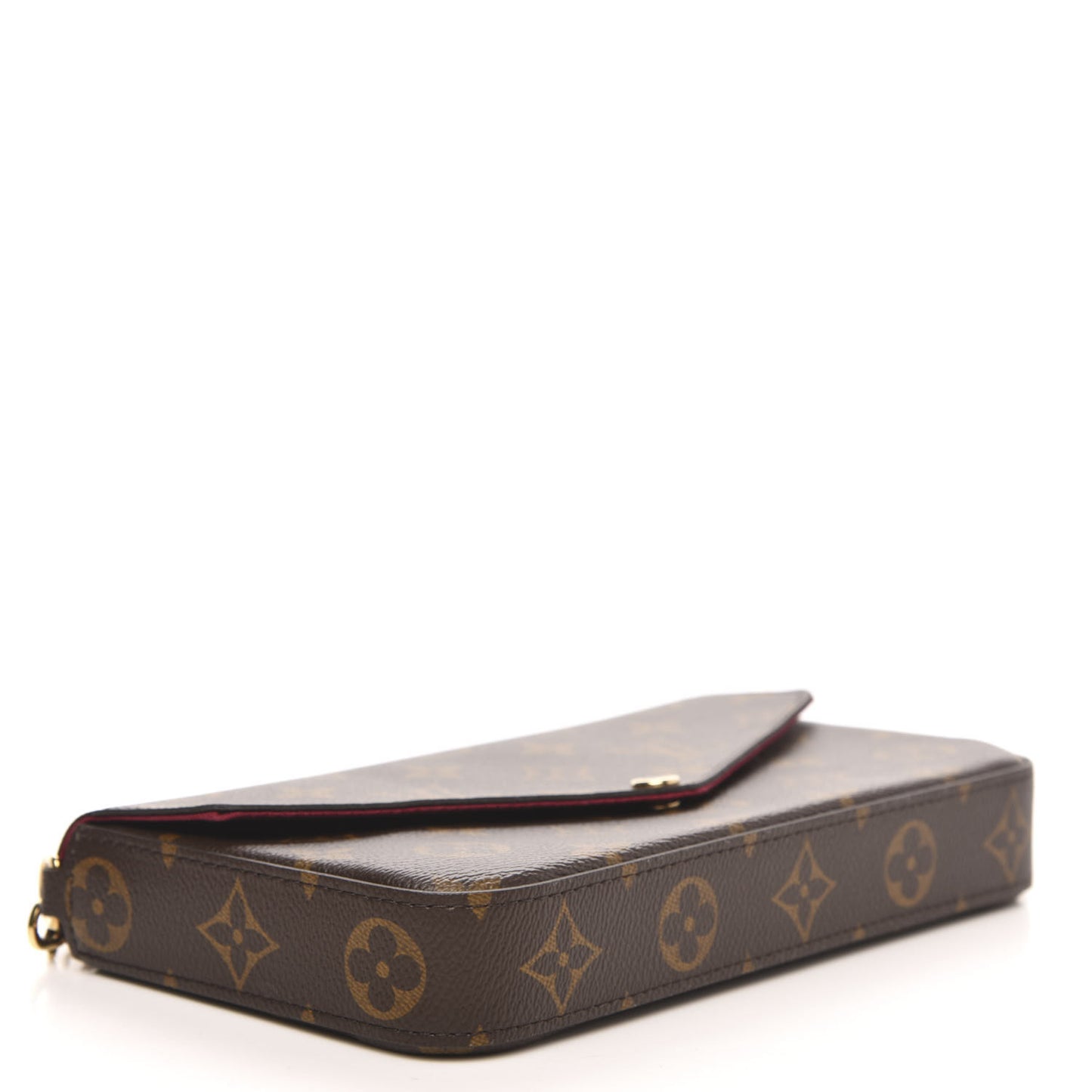 Monogram Pochette Felicie Chain Wallet Fuchsia