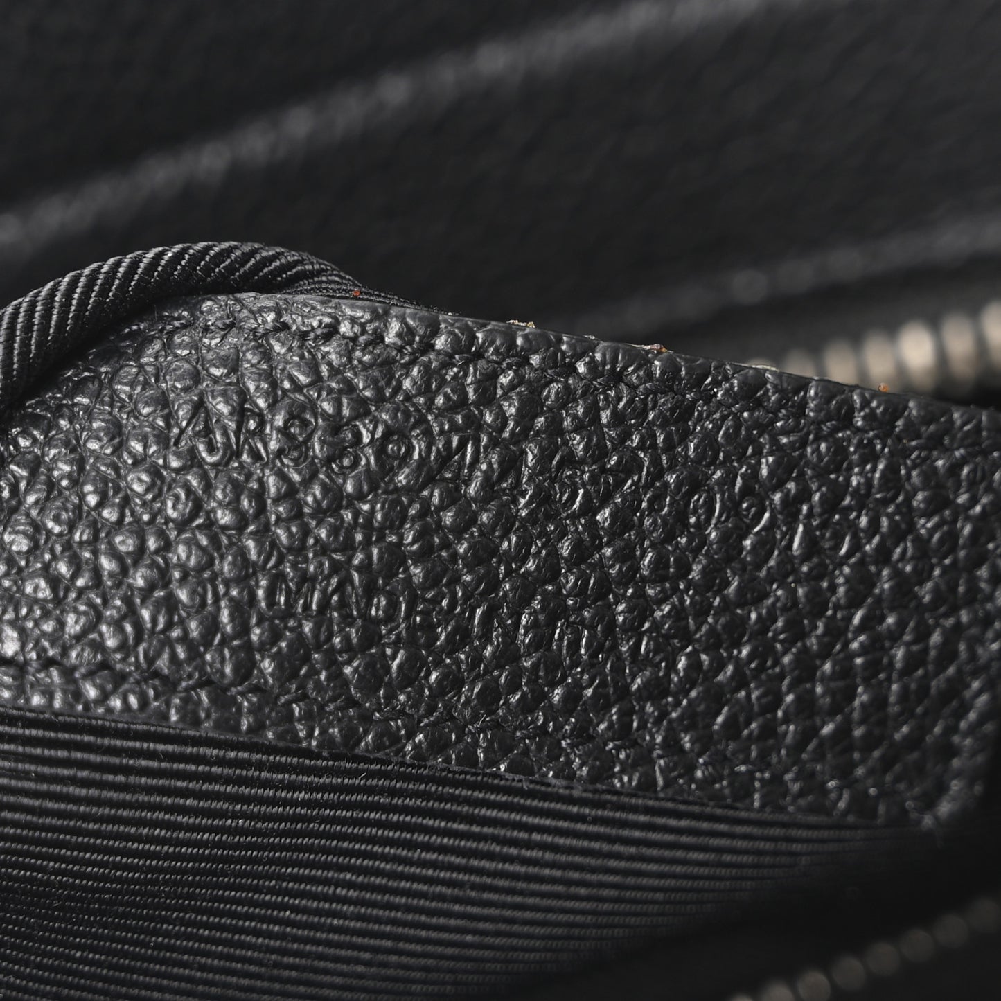 Grained Calfskin Medium Cabas Rive Gauche Black