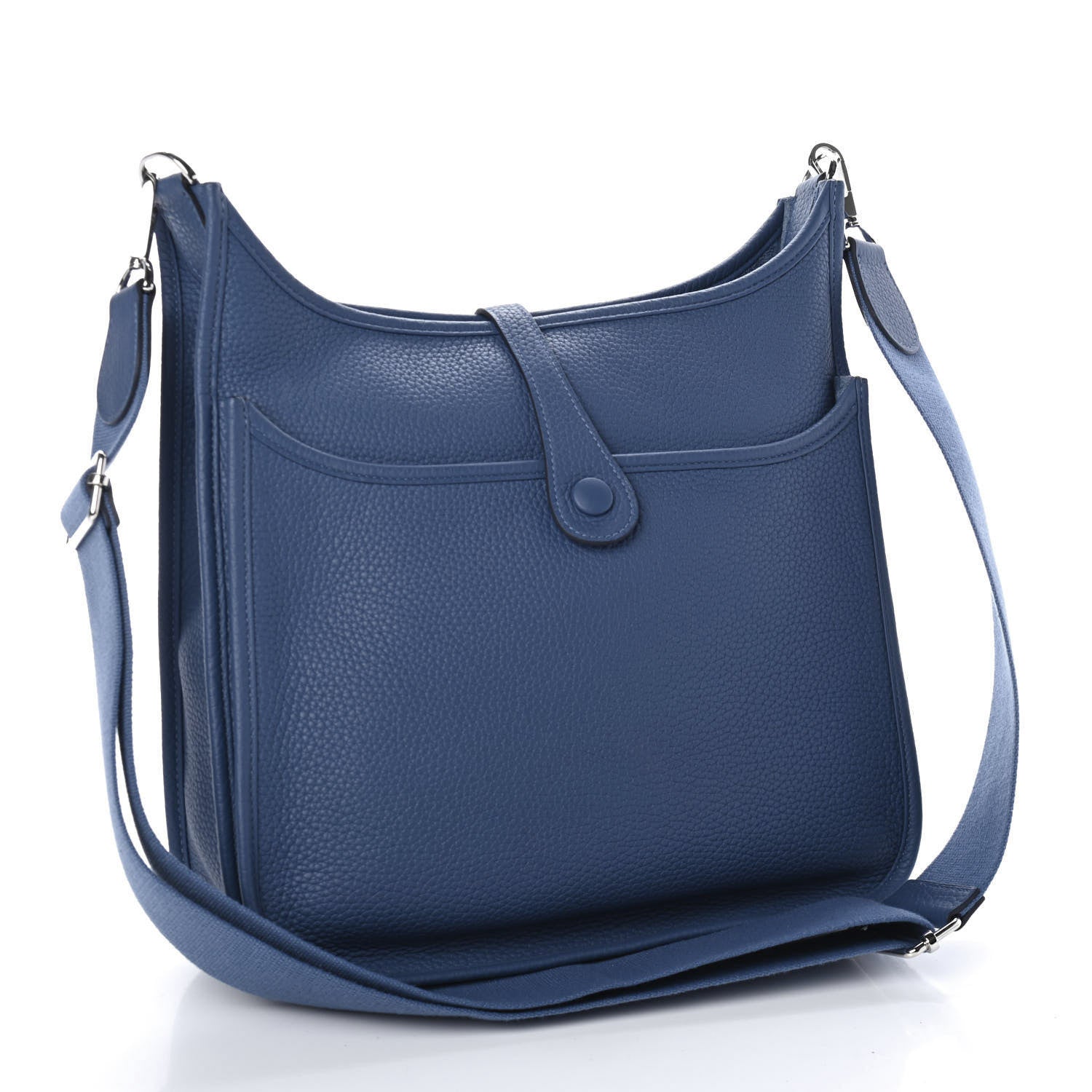 Hermes Taurillon Clemence Evelyne III PM Bleu Brighton 2 of 4