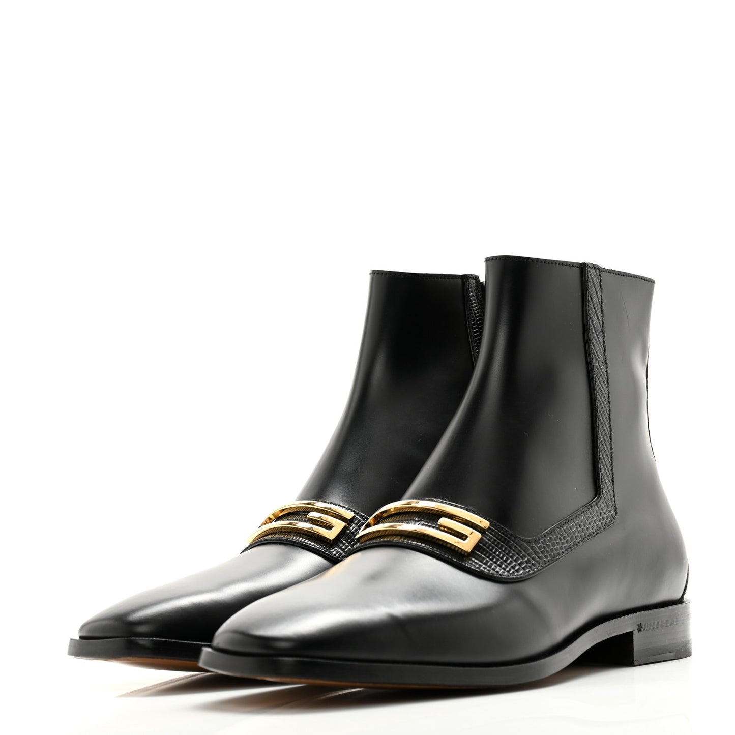 Calfskin Lizard Mens Boots 9.5 Black