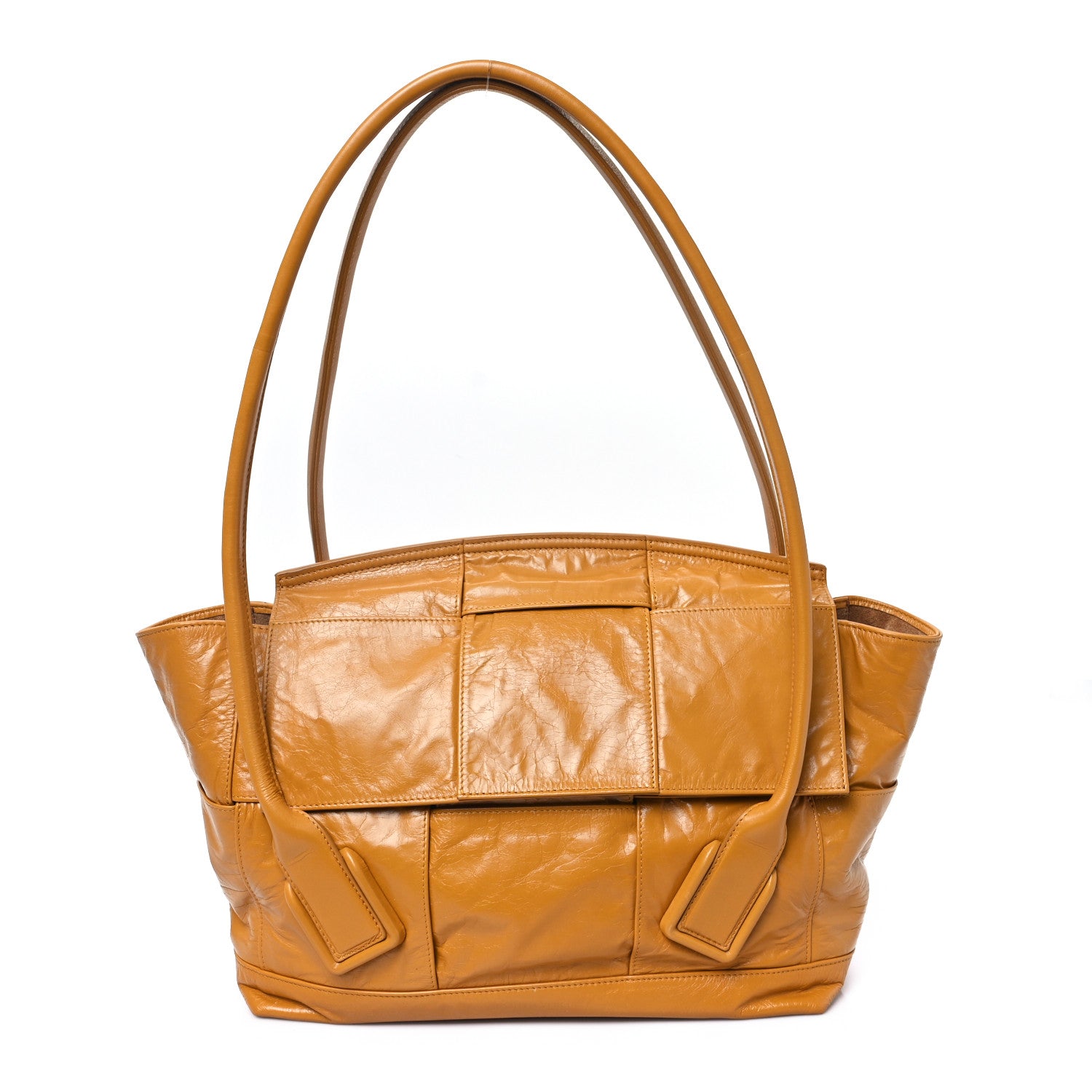 Bottega Veneta Paper Calfskin Maxi Intrecciato Medium Arco Slouch Yellow 1 of 11