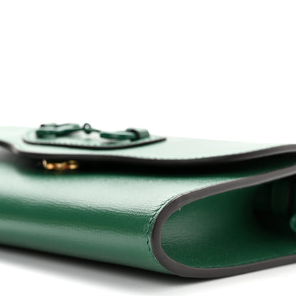 Gucci Azalea Calfskin Web Monochrome Mini Horsebit 1955 Chain Shoulder Bag Emerald 10 of 13