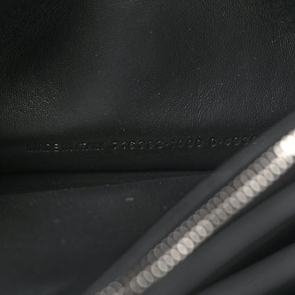 Balenciaga Washed Denim Quilted Medium Crush Chain Bag Black 7 of 11