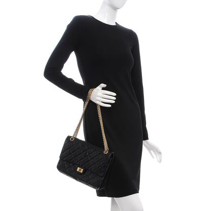 Chanel Aged Calfskin Quilted 50th Anniversary 2.55 Reissue 226 Flap Black 2 of 8