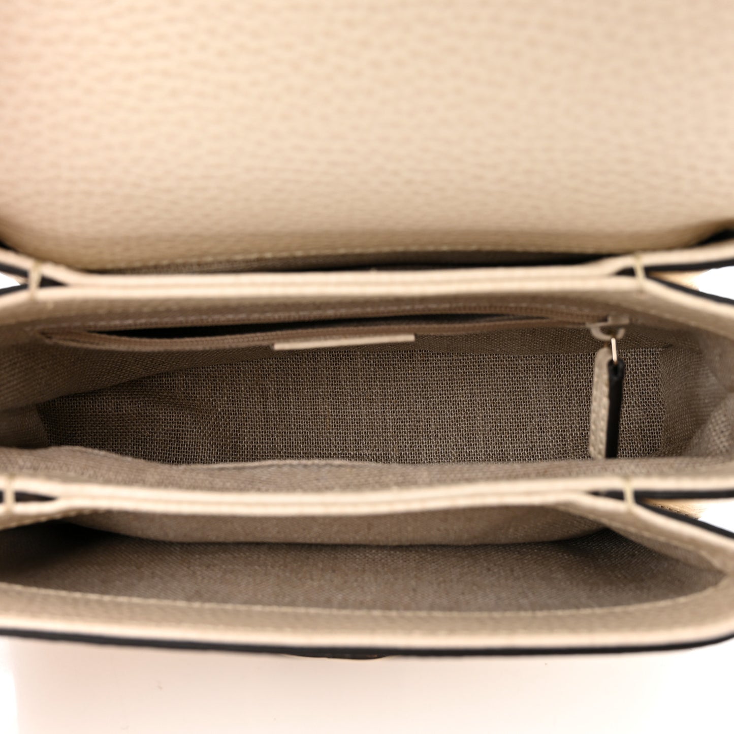Dollar Calfskin Interlocking G Crossbody Bag Mystic White