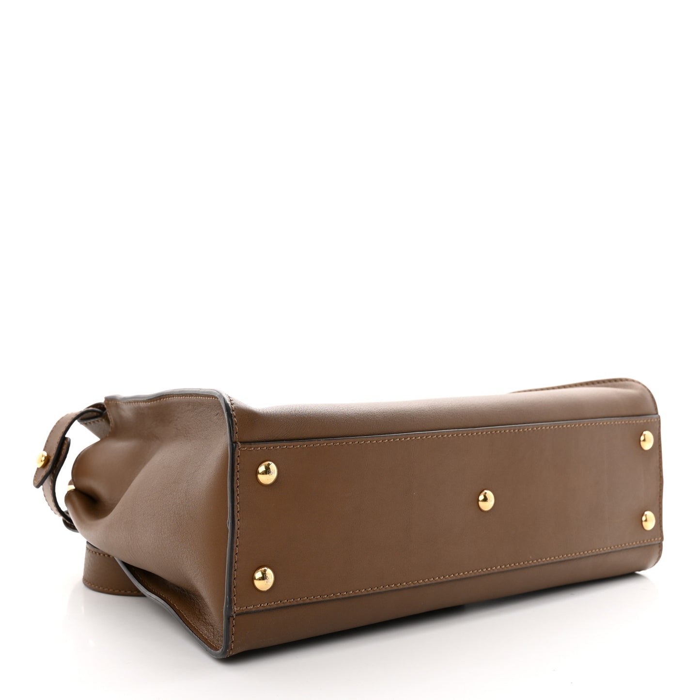 Vitello Seta Fabric Jacquard Pequin Medium Peekaboo Iconic Satchel Foresta Tobacco