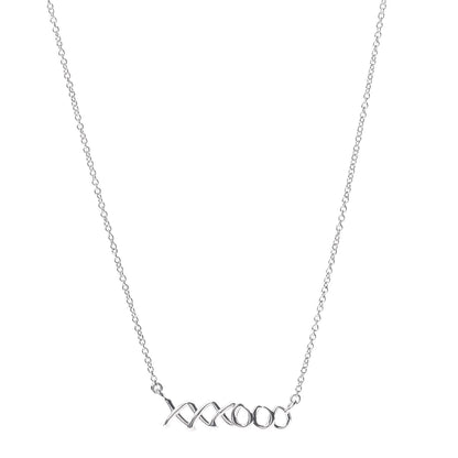 Tiffany Sterling Silver Paloma's Graffiti Love and Kisses Pendant Necklace 1 of 4