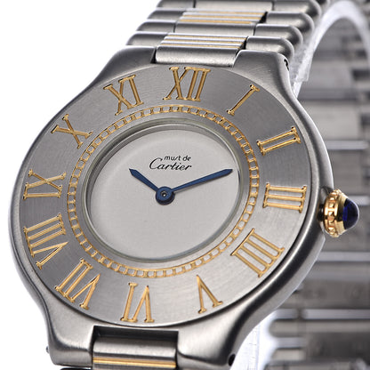 Cartier Stainless Steel Rubber 38mm Must 21 Chronoscaph Quartz Watch Black 19 of 20