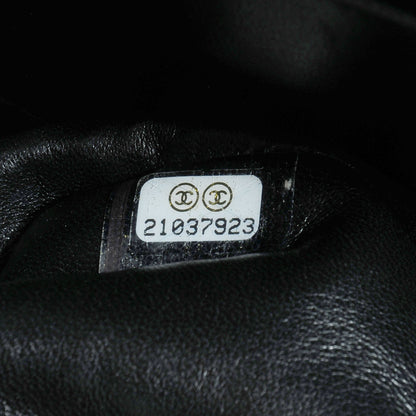 Chanel Lambskin Hand Painted Medium Double Flap Black 8 of 8
