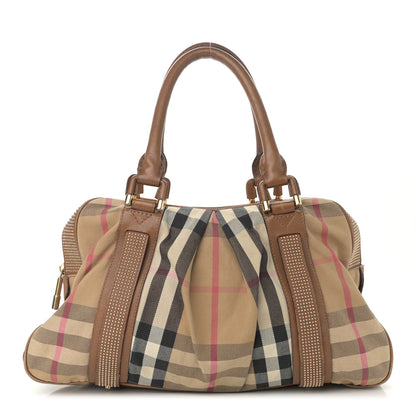 Burberry House Check Studded Knight Satchel Brown 1 of 21