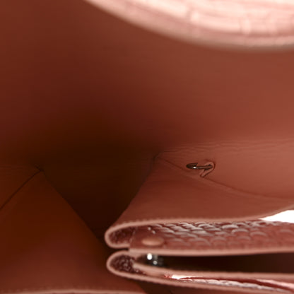Bottega Veneta Calfskin Crocodile Embossed Doll Top Handle Bag Peachy 7 of 10