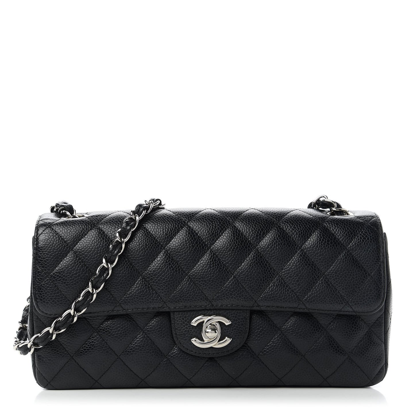 Caviar Quilted East West Flap Black