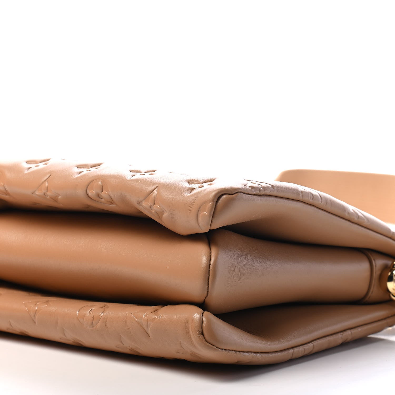Louis Vuitton Lambskin Embossed Monogram Coussin PM Camel 8 of 8