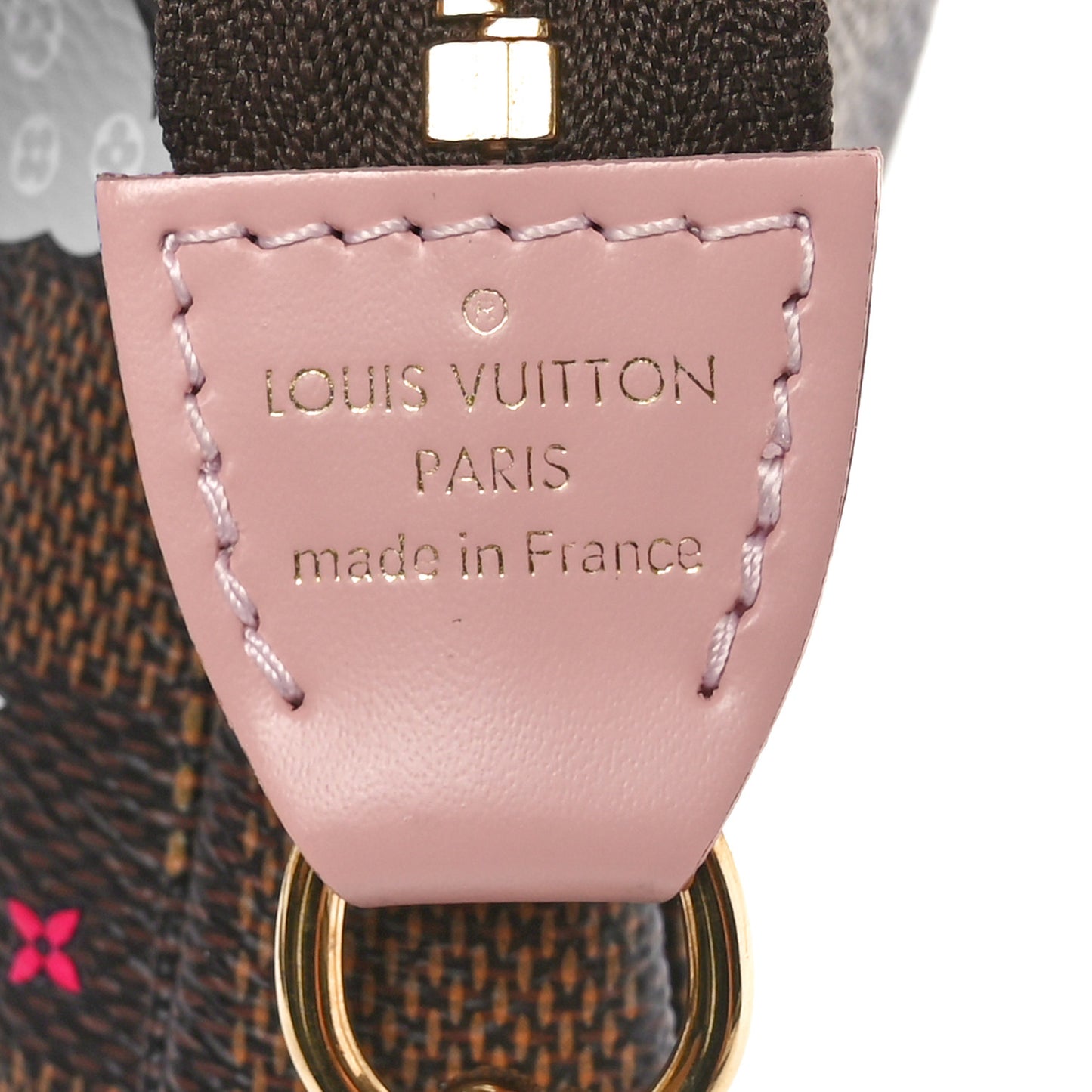 Damier Ebene 2020 Christmas Animation Big Wheel Mini Pochette Accessories Rose Ballerine