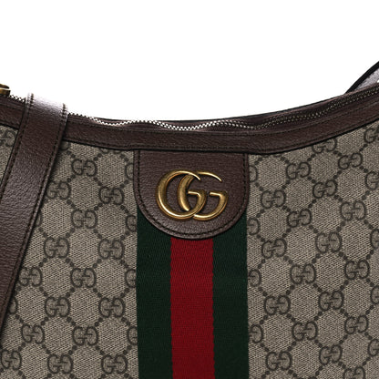 Gucci GG Supreme Monogram Web Small Ophidia Half Moon Hobo Brown 9 of 12
