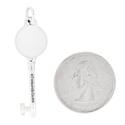 Tiffany Sterling Silver Return To Tiffany Round Key Pendant 2 of 4