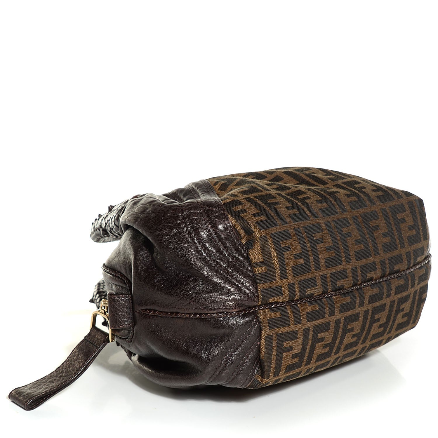 Fendi Zucca Nappa Nuvolata Vitello Tortuga Spy Bowler Tobacco Moro 4 of 10