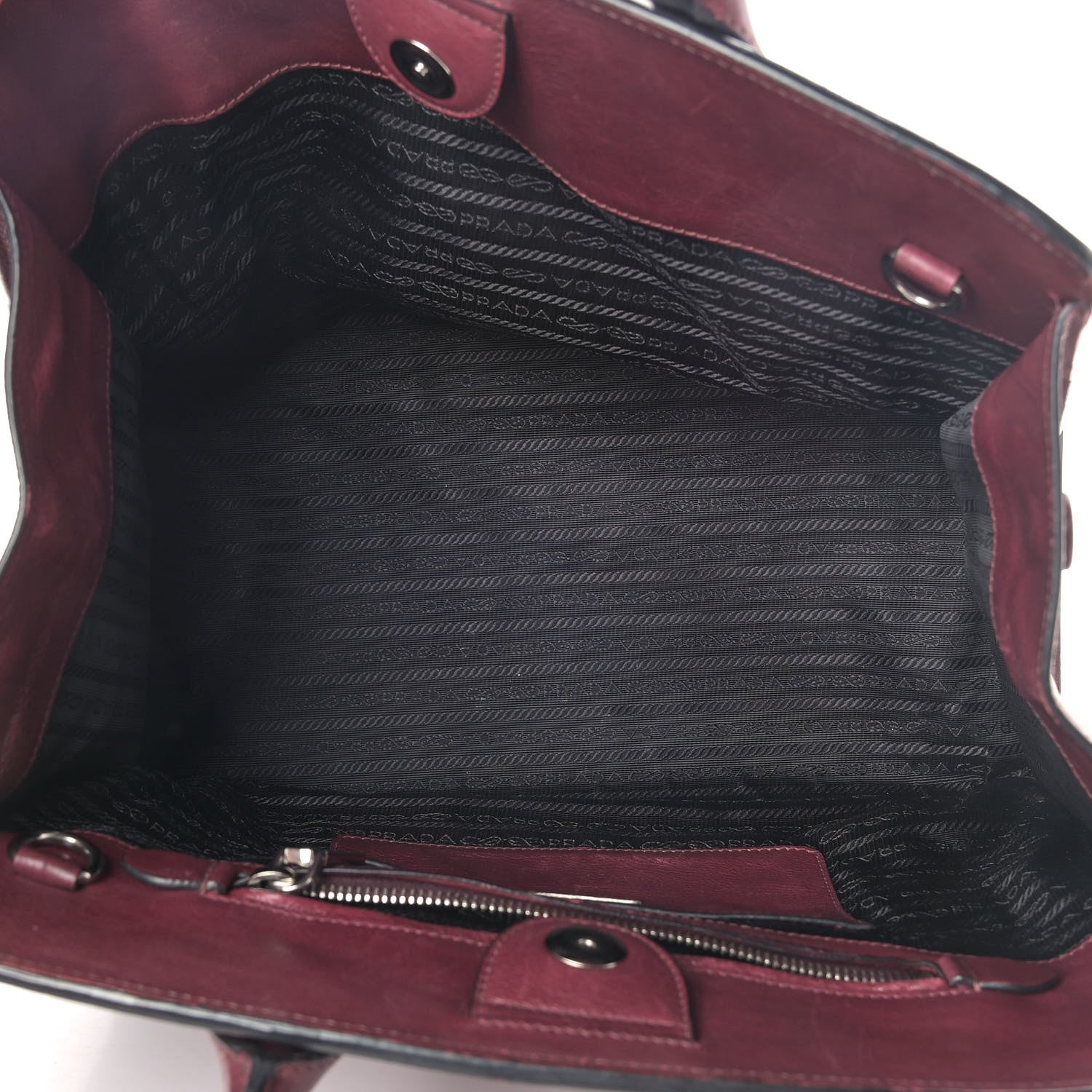 Prada Glace Calfskin Sound Tote Bag Ametista 5 of 15