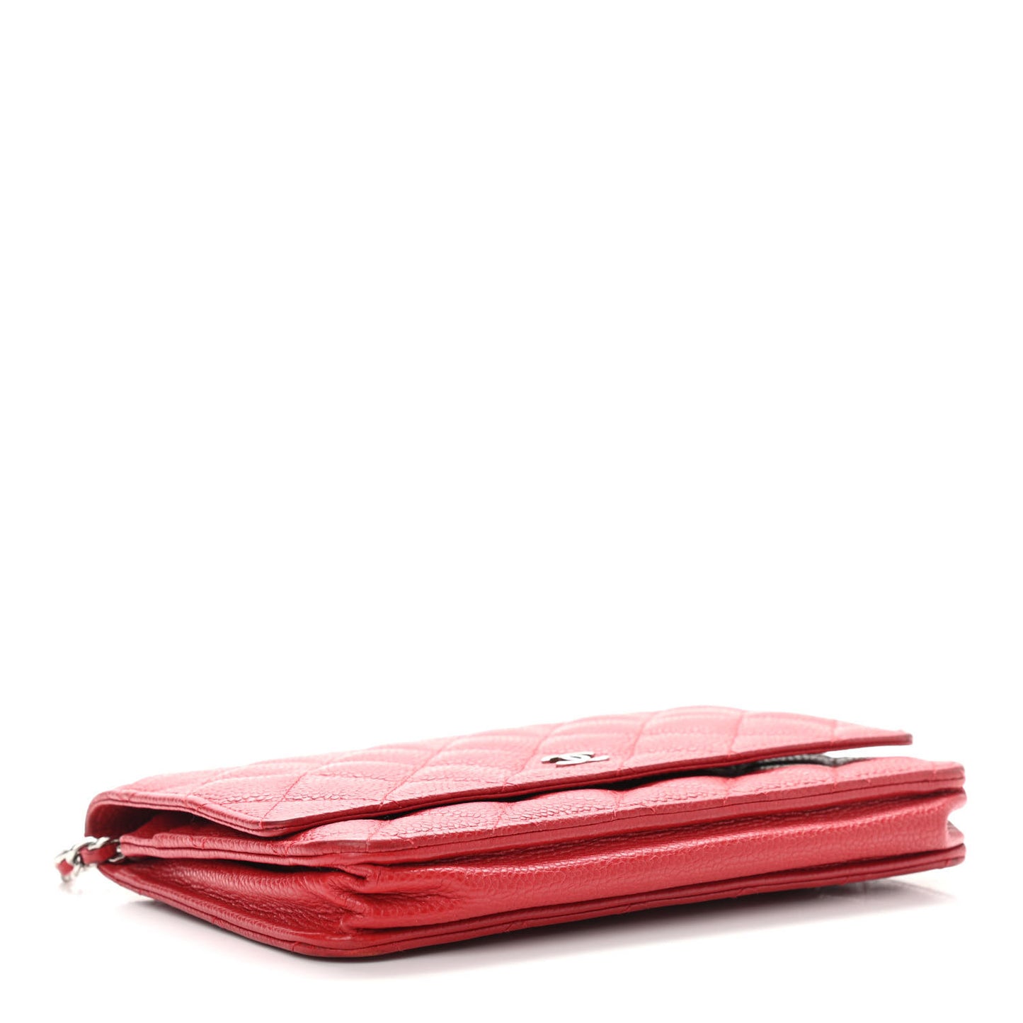 Caviar Quilted Wallet On Chain WOC Red