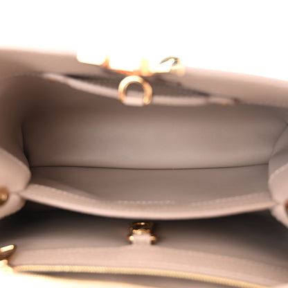 Louis Vuitton Taurillon Monogram Flower Capucines BB Galet Creme 6 of 10