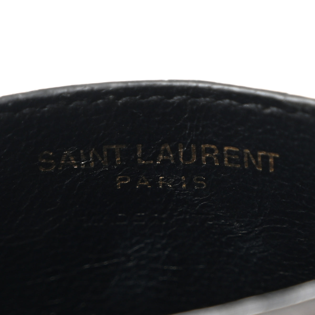 Saint Laurent Grain De Poudre Matelasse Chevron Monogram Credit Card Case Coal 6 of 7