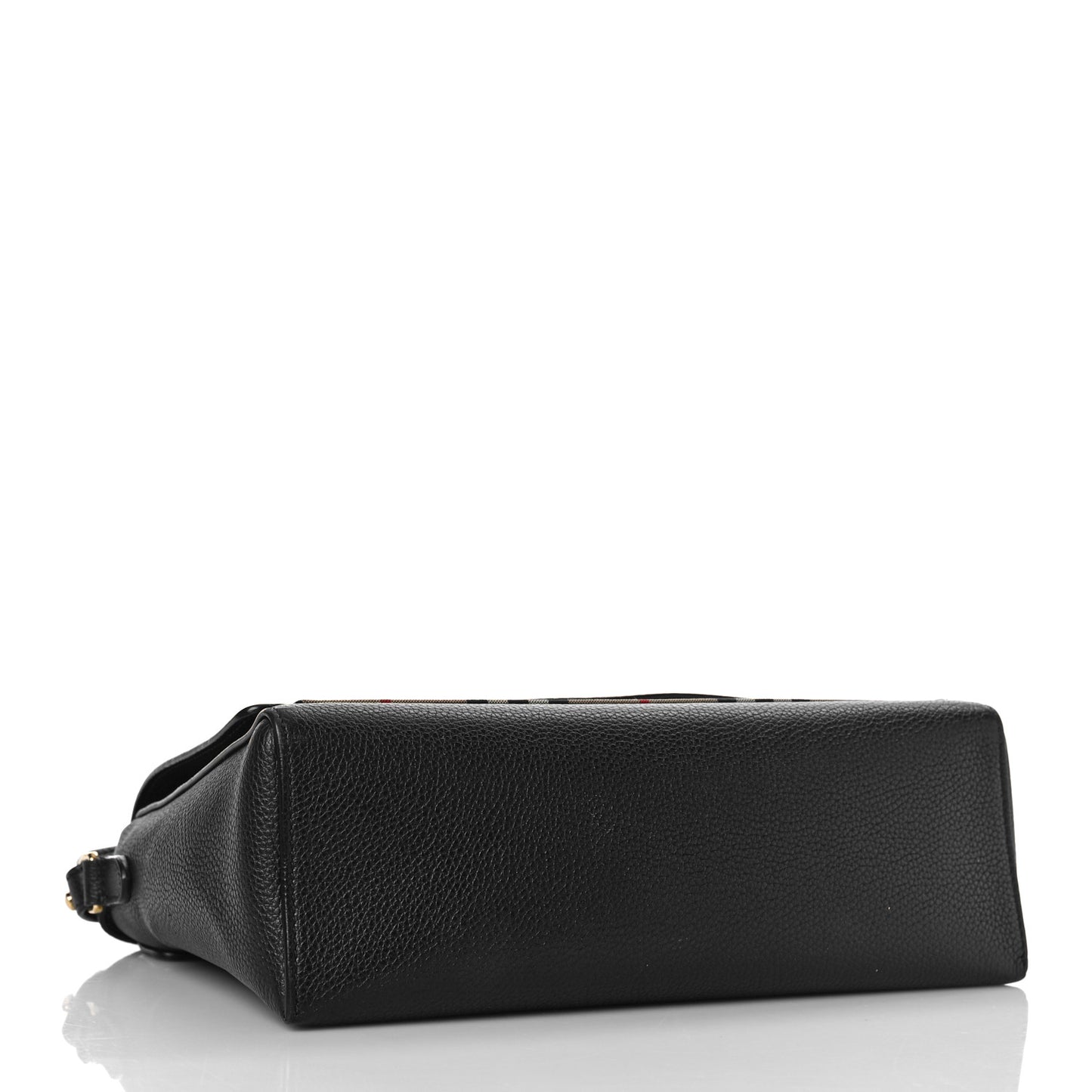 Grainy Calfskin Vintage Check Note Crossbody Bag Black