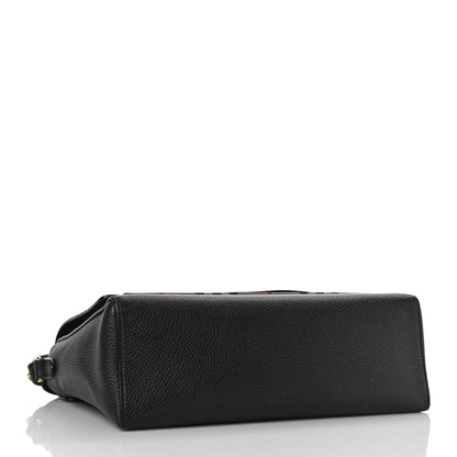 Burberry Grainy Calfskin Vintage Check Note Crossbody Bag Black 4 of 9