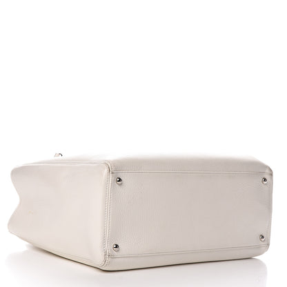 Chanel Calfskin Cerf Executive Shopper Tote White 5 of 18