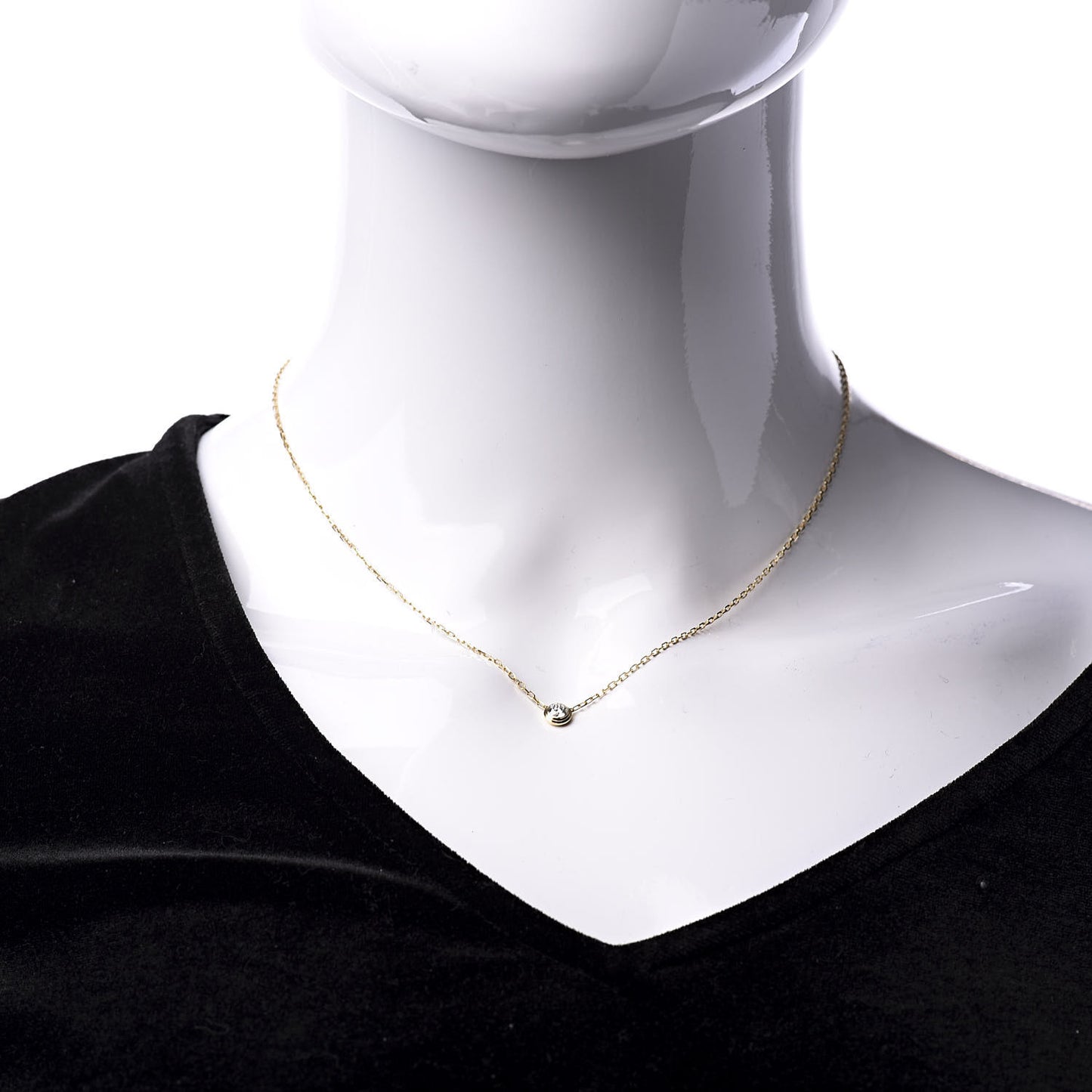 18K Yellow Gold Diamond LM D'Amour Pendant Necklace