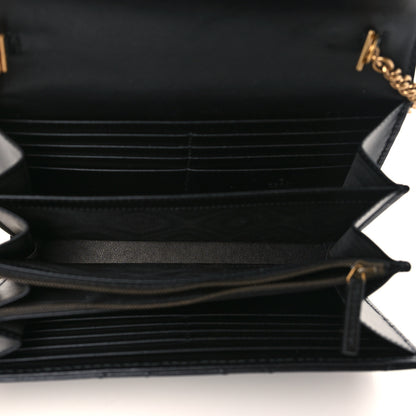 Gucci Calfskin Matelasse GG Marmont Chain Wallet Black 5 of 10