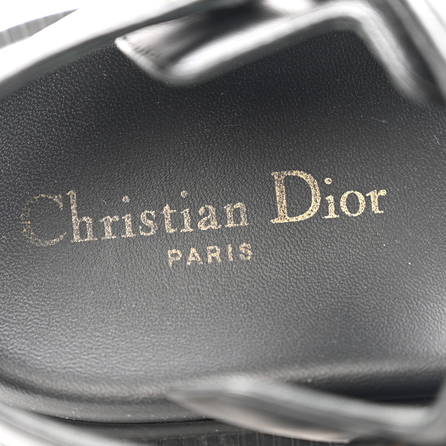 Christian Dior Lambskin Dioract 10mm Sandals 36.5 Black 7 of 12