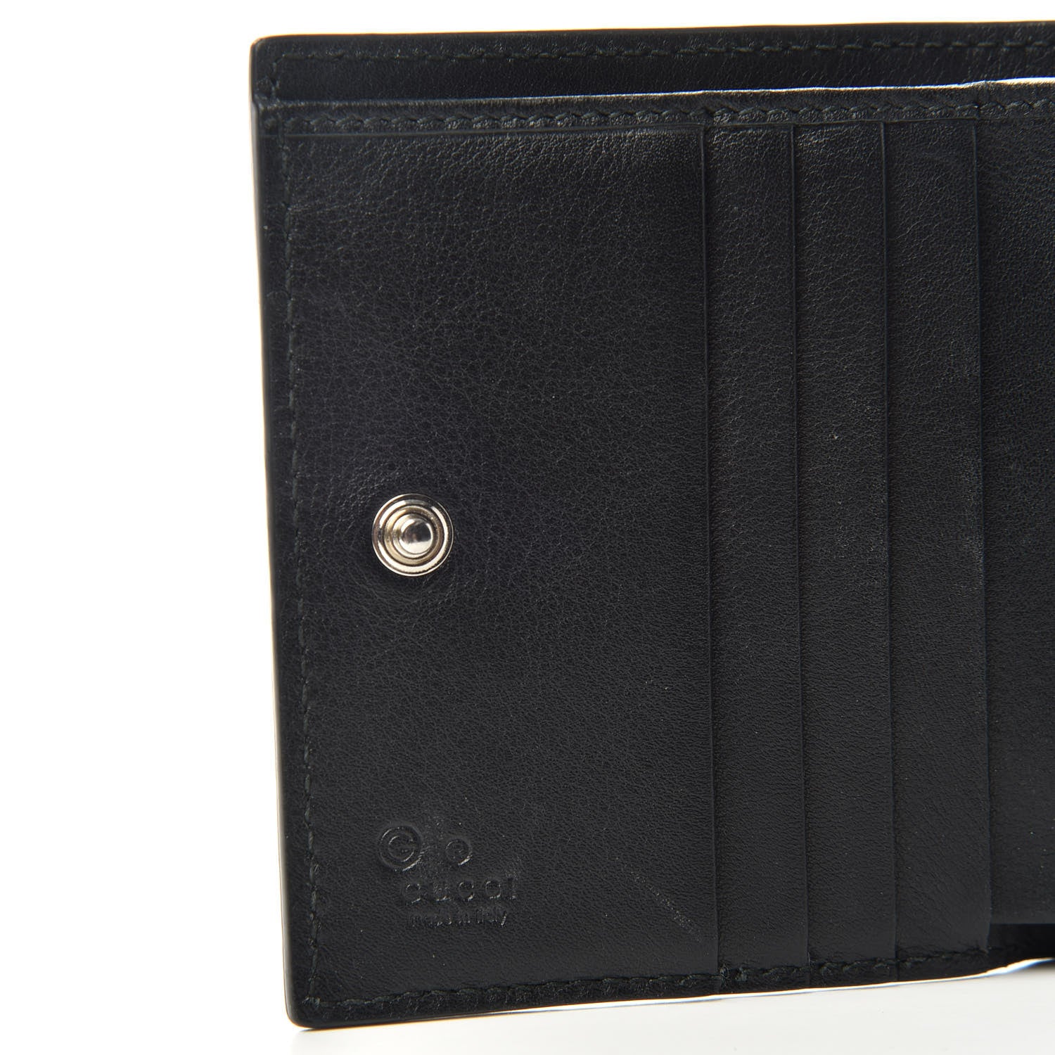 Gucci Microguccissima Snap Bi-Fold Wallet Black 6 of 6