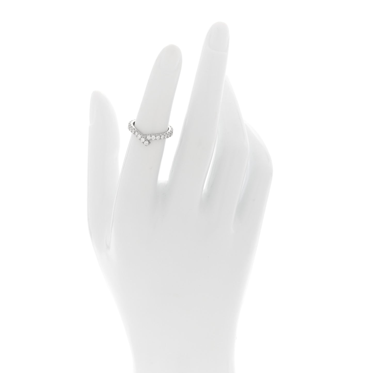 Platinum Diamond Ribbon Wedding Band Ring 47 4.25