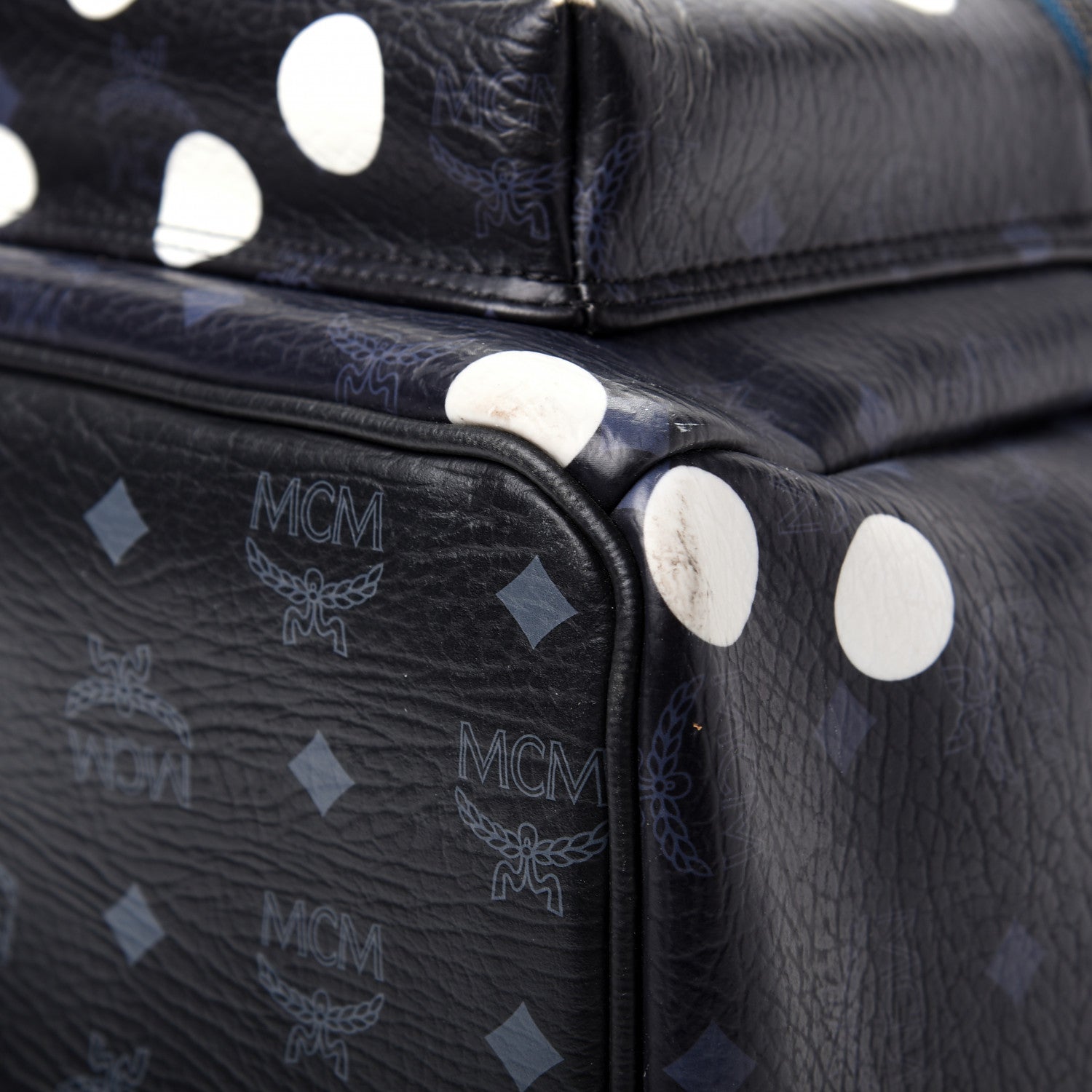 MCM Wrinkled Visetos Small Craig & Karl Beyond Snowdome Backpack Black 8 of 8
