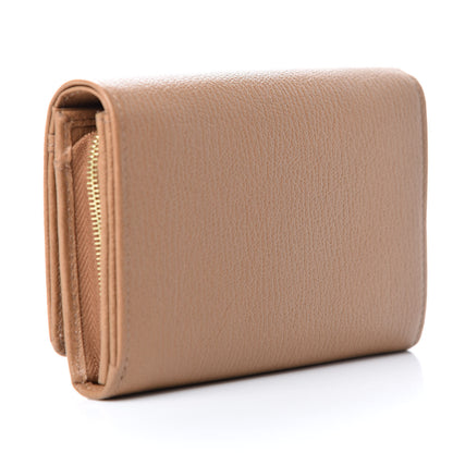 Mulberry Glossy Goatskin French Purse Wallet Beige 3 of 6