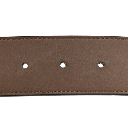 Gucci GG Supreme Monogram Matte Plutone Calfskin Double G 40mm Belt 90 36 Beige Ebony Porcelain Rose 4 of 5