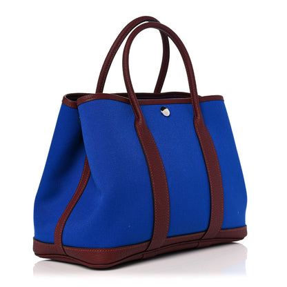 Hermes Toile Negonda Garden Party 30 TPM Bleu Bill Rouge H 3 of 10