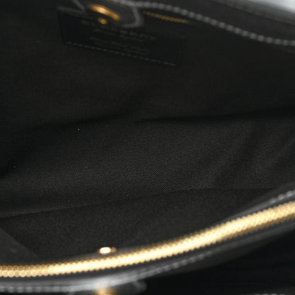 Burberry Metallic Grainy Calfskin House Check Medium Banner Tote Silver 7 of 11