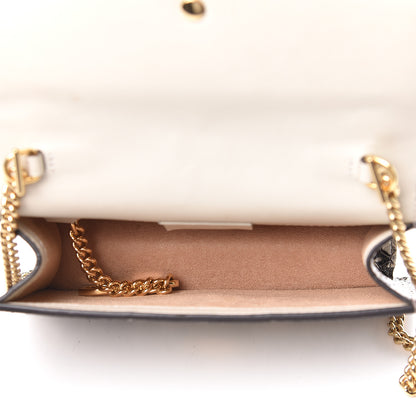 Gucci Snakeskin Floral Embroidered Super Mini Sylvie Chain Shoulder Bag 5 of 13