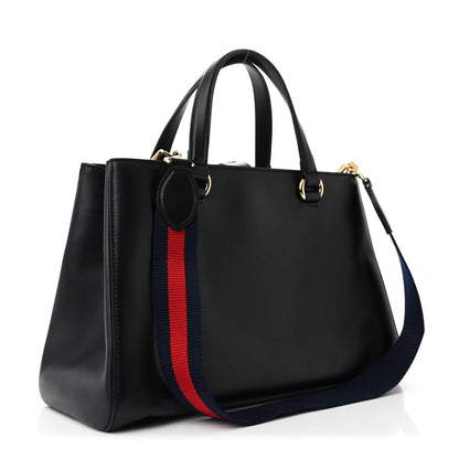 Gucci Calfskin Large Sylvie Top Handle Tote Black 3 of 12
