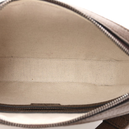 Gucci GG Supreme Monogram Textured Dollar Calfskin Web Ophidia Wristlet Shoulder Bag Beige Ebony New Acero 5 of 10