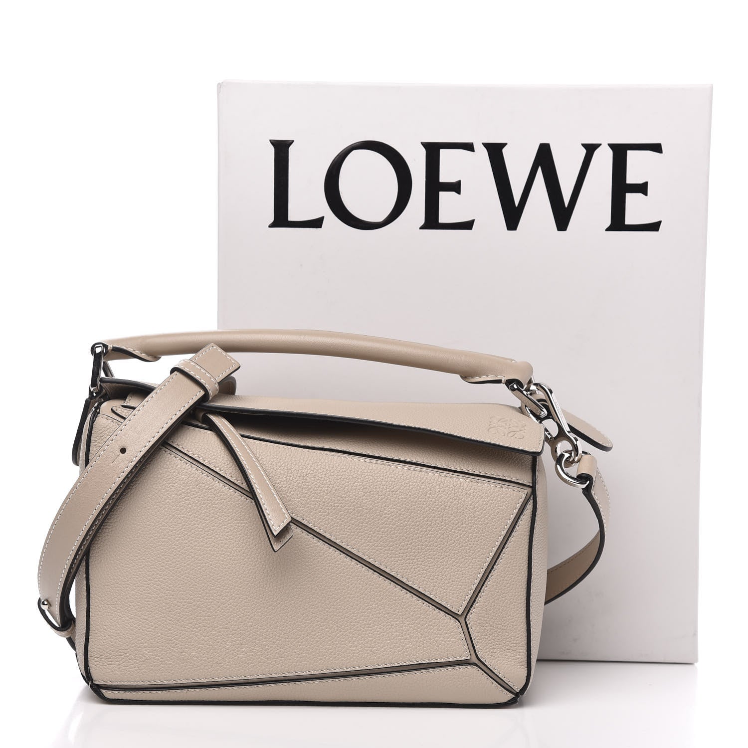 Loewe Calfskin Small Puzzle Bag Light Oat 11 of 11