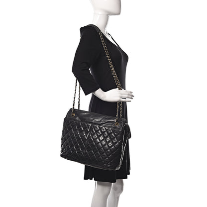 Chanel Lambskin Quilted Shoulder Bag Black 2 of 21