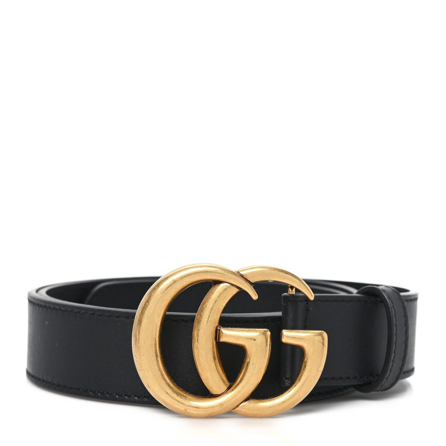 Gucci Calfskin Double G 25mm Belt 85 34 Black 1 of 4