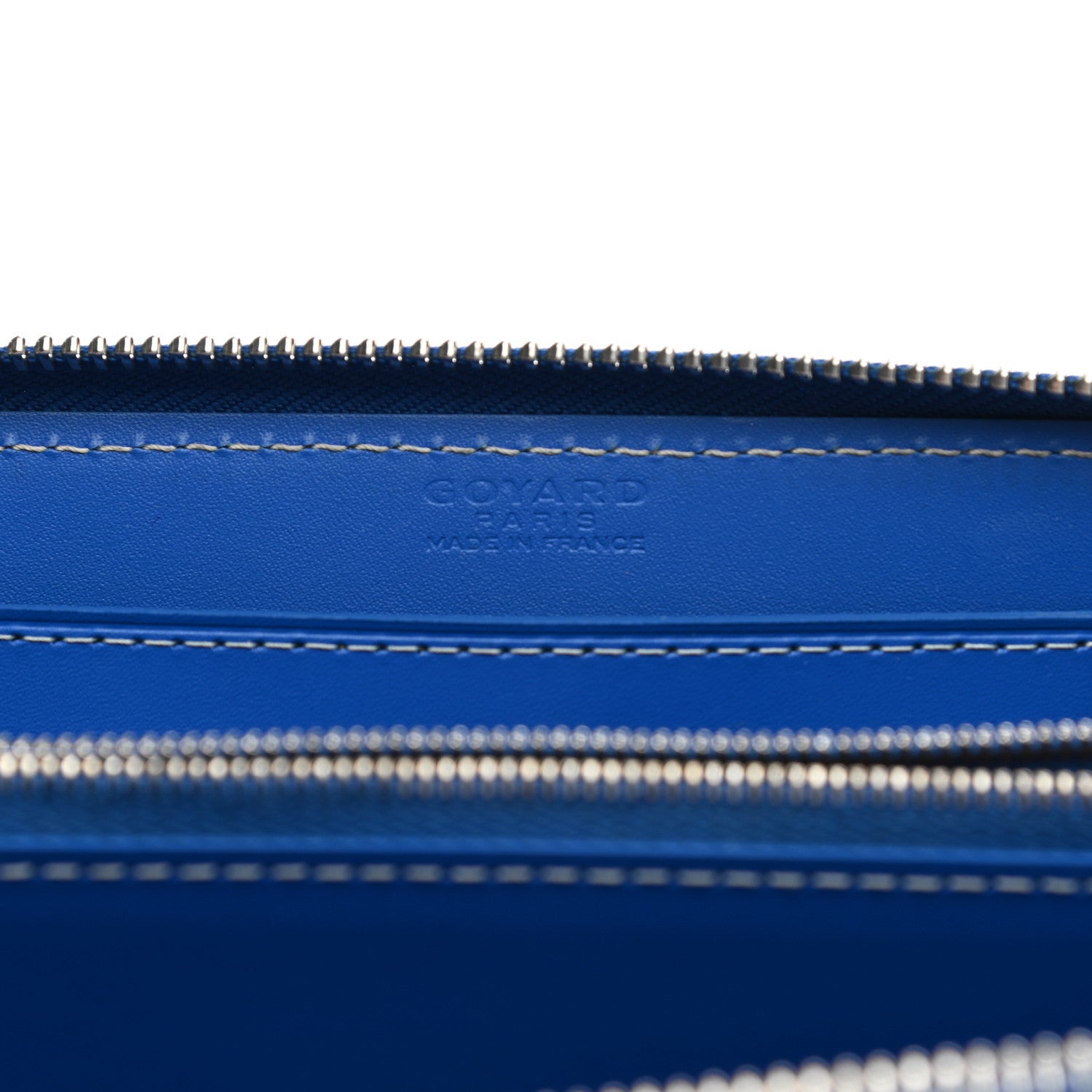 Goyard Goyardine Matignon Zip Around GM Wallet Blue 6 of 9