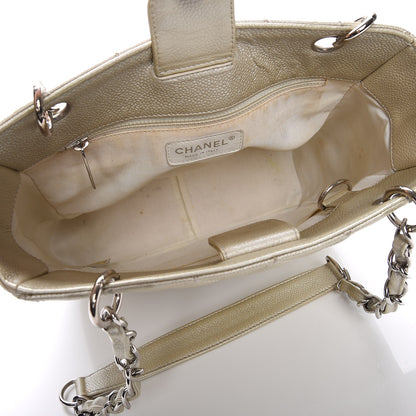Chanel Caviar Quilted Petit Shopping Tote PST Pearl 5 of 12