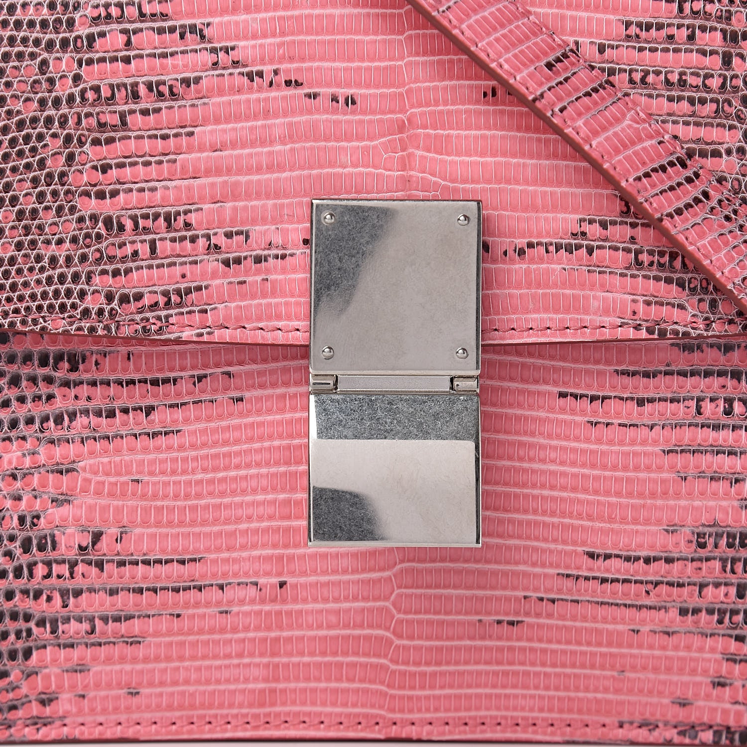 Celine Lizard Medium Classic Box Flap Bag Pink Grey 8 of 10