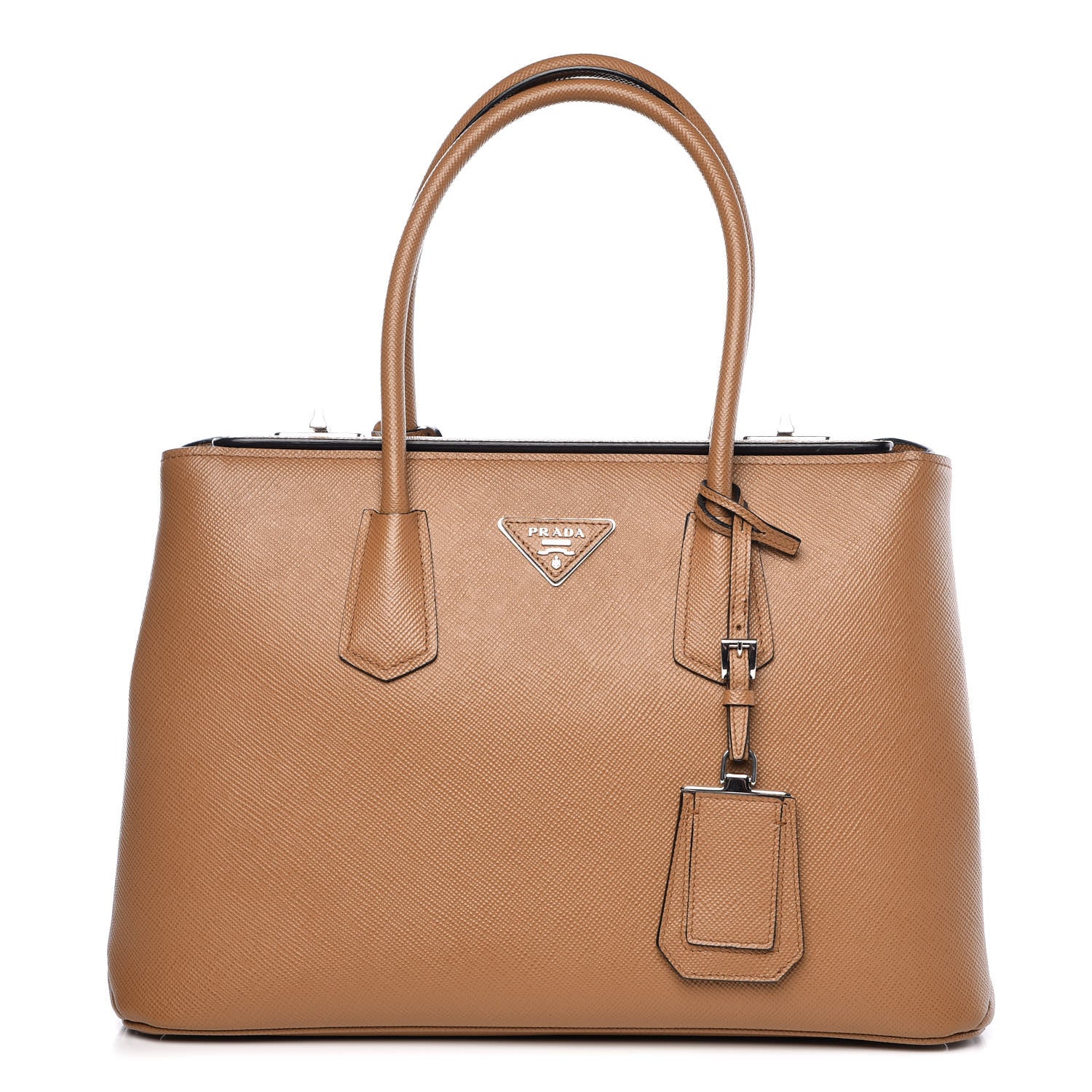 Prada Saffiano Cuir Twin Tote Caramel 1 of 10