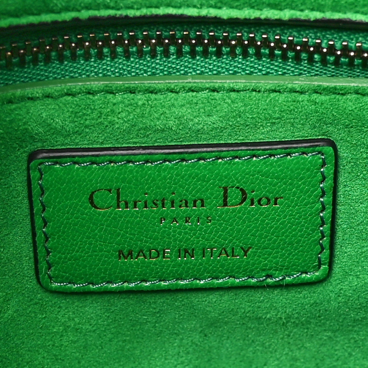 Christian Dior Grained Calfskin Cannage Medium Supple Lady Dior Green 6 of 10